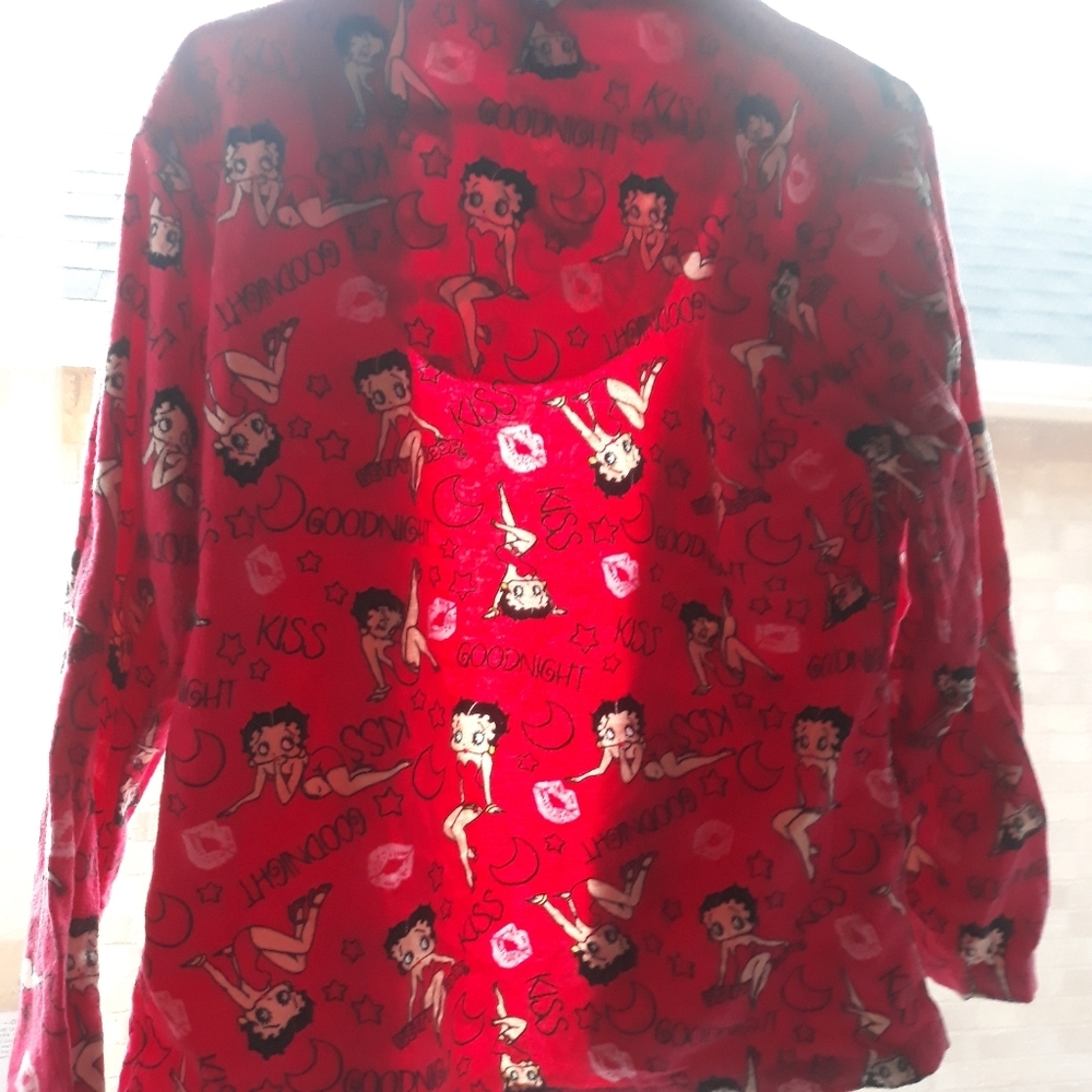 Betty Boop Pajama Shirt Womens - Picture 6 of 8